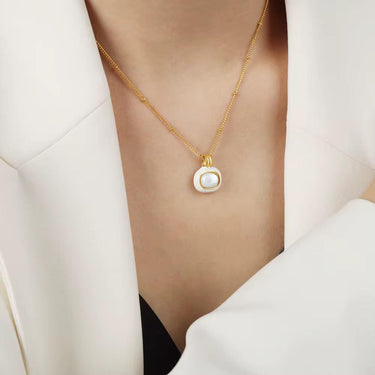 White Enamel Golden Chain